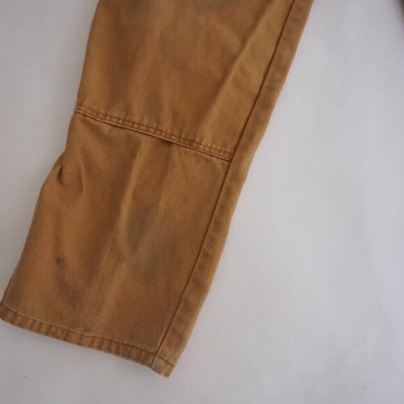 Dickies Tan Heavyweight Cotton Double Knee Carpenter Dungaree Pants 32X30 - Picture 5 of 16